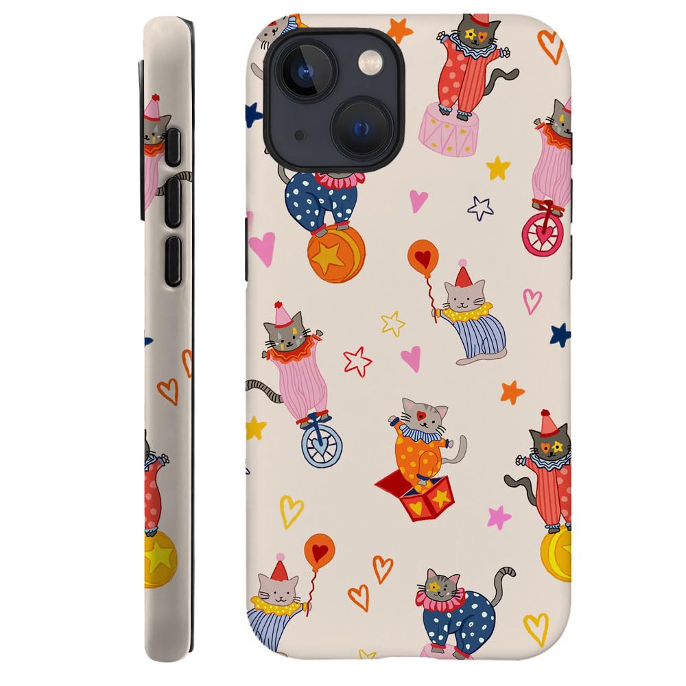 Case for iPhone 17 Pro - [Drop Protection Phone Cover] - Hybrid Case for Girl Women - Cute Cat Playful