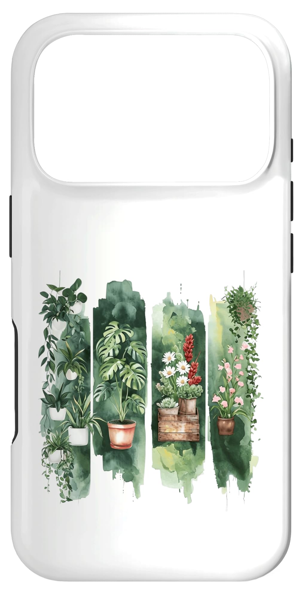 Watercolor Potted Houseplants Botanical Art Case for iPhone 16
