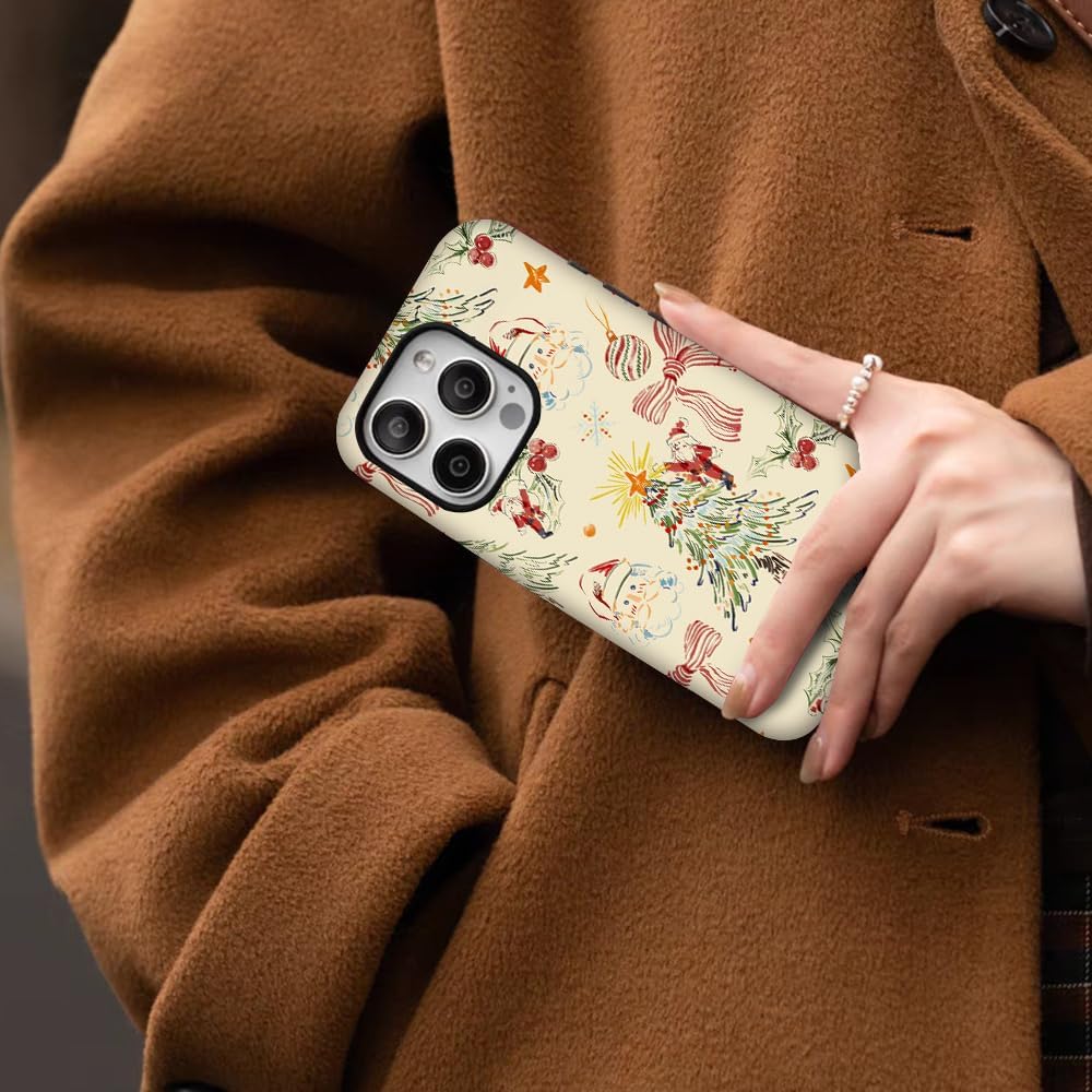 Case for iPhone 12 Pro,iPhone12,Christmas Tree Floral Phone Case for Girl Women Boy Men,Hybrid Durable Shockproof Soft Silicone Cover