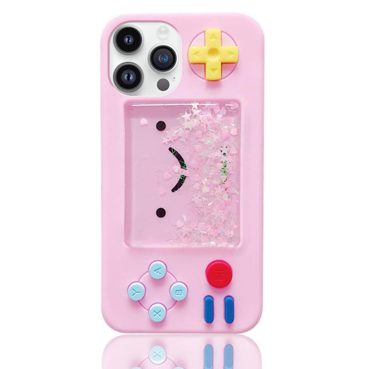UnnFiko Squishy 3D Cartoon Game Shape Case Compatible with iPhone 14, Creative Liquid Stars Funny Play Case Soft Rubber Protective Cover (Blue, iPhone 14)