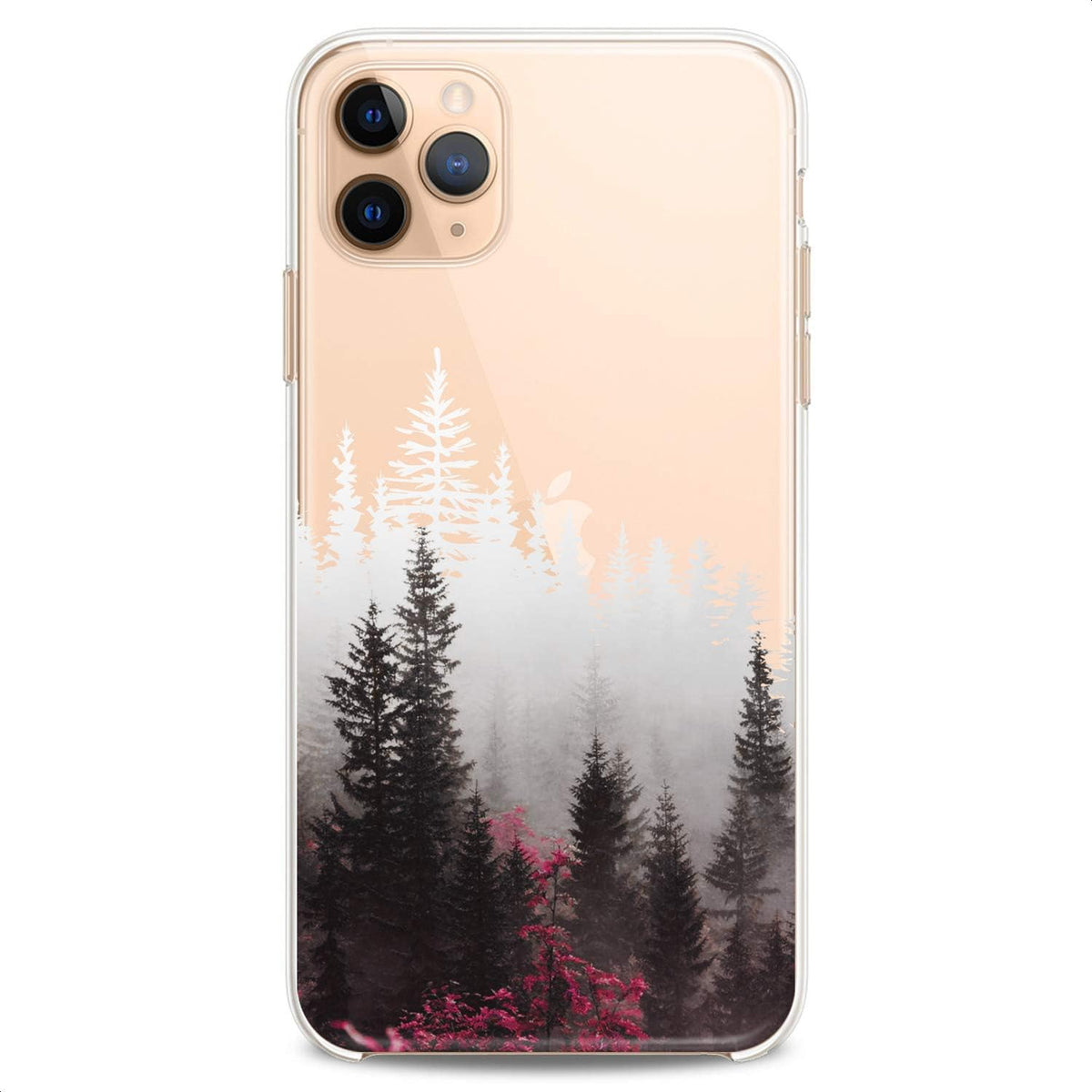 TPU Case Compatible with iPhone 16e 15 14 13 12 11 Pro Max Plus Mini Xs Xr X 8 7 6 5 SE Red Forest White Plants Teen Slim Nature Cute Girls Print Trees Design Clear Flexible Silicone Colorful