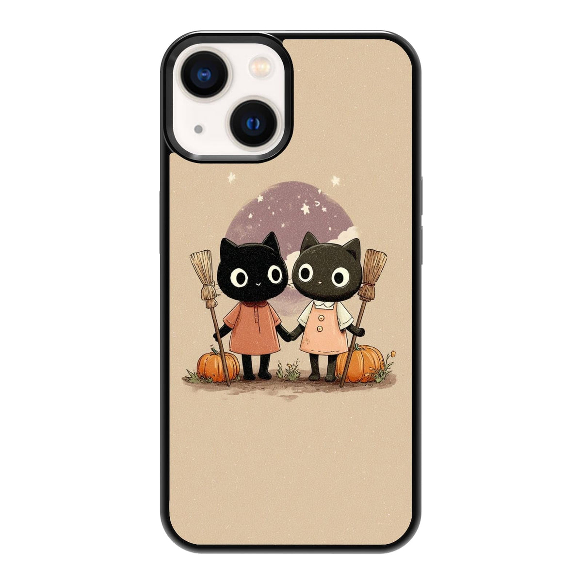 Black Cat Indoor Jungle Potted Plants Bookshelf Dark Green Botanical Urban Forest Phone Case, Shockproof Protective Cover for iPhone 11 12 13 14 15 16 17 Pro Max Plus Mini XR 7 8 SE