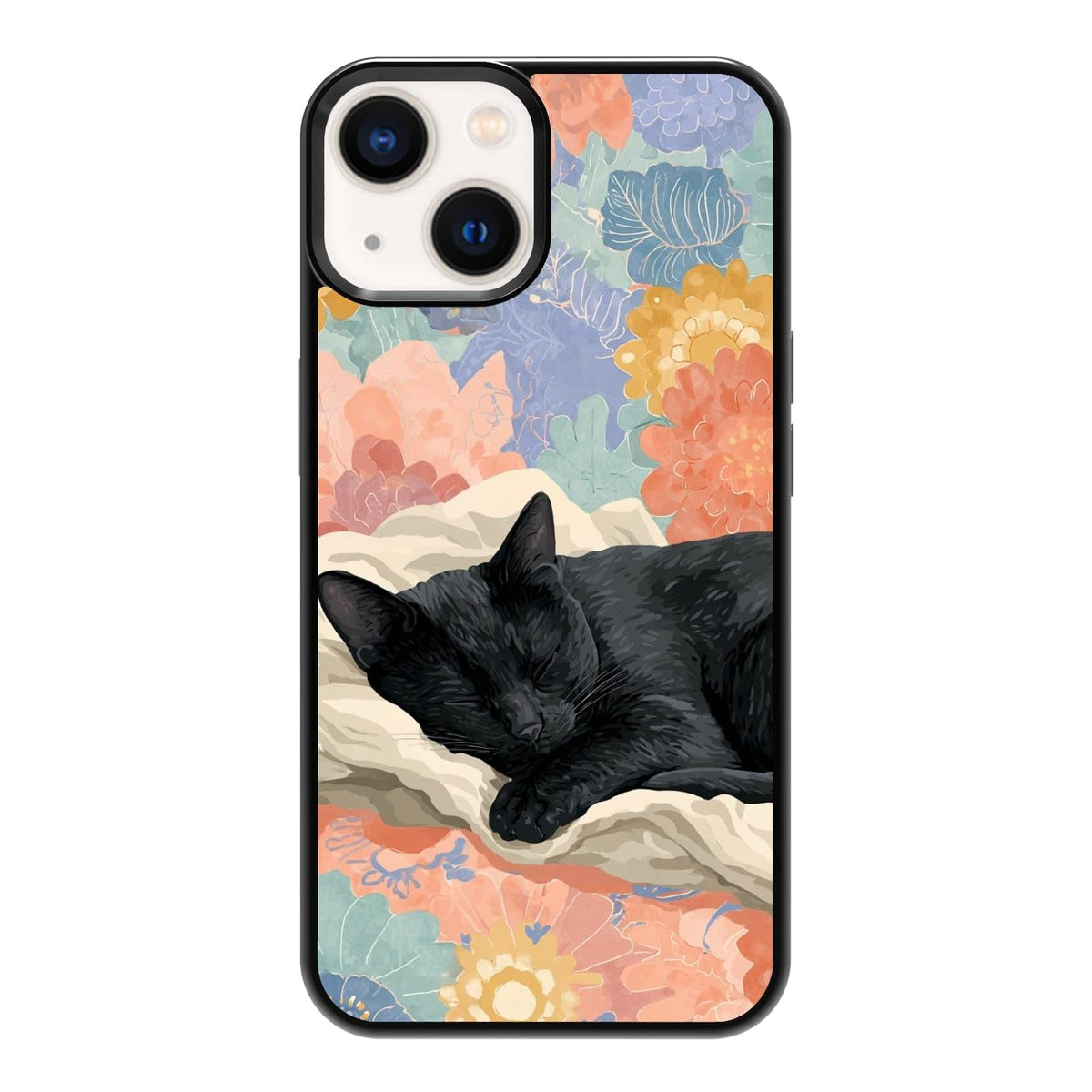 Plant Lover Black Cat Houseplants Indoor Garden Aesthetic Phone Case, Shockproof Protective Cover for iPhone 11 12 13 14 15 16 17 Pro Max Plus Mini XR 7 8 SE