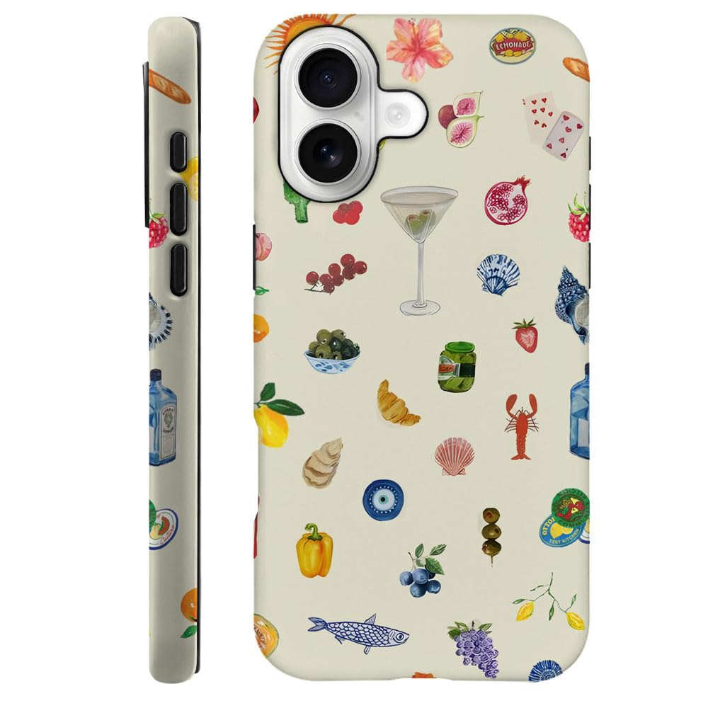 Case Compatible with iPhone 17 Pro,Fall Prevention Hybrid 2-Layer Hard Shell Phone Cover for Girls Boys,Collage European Disco