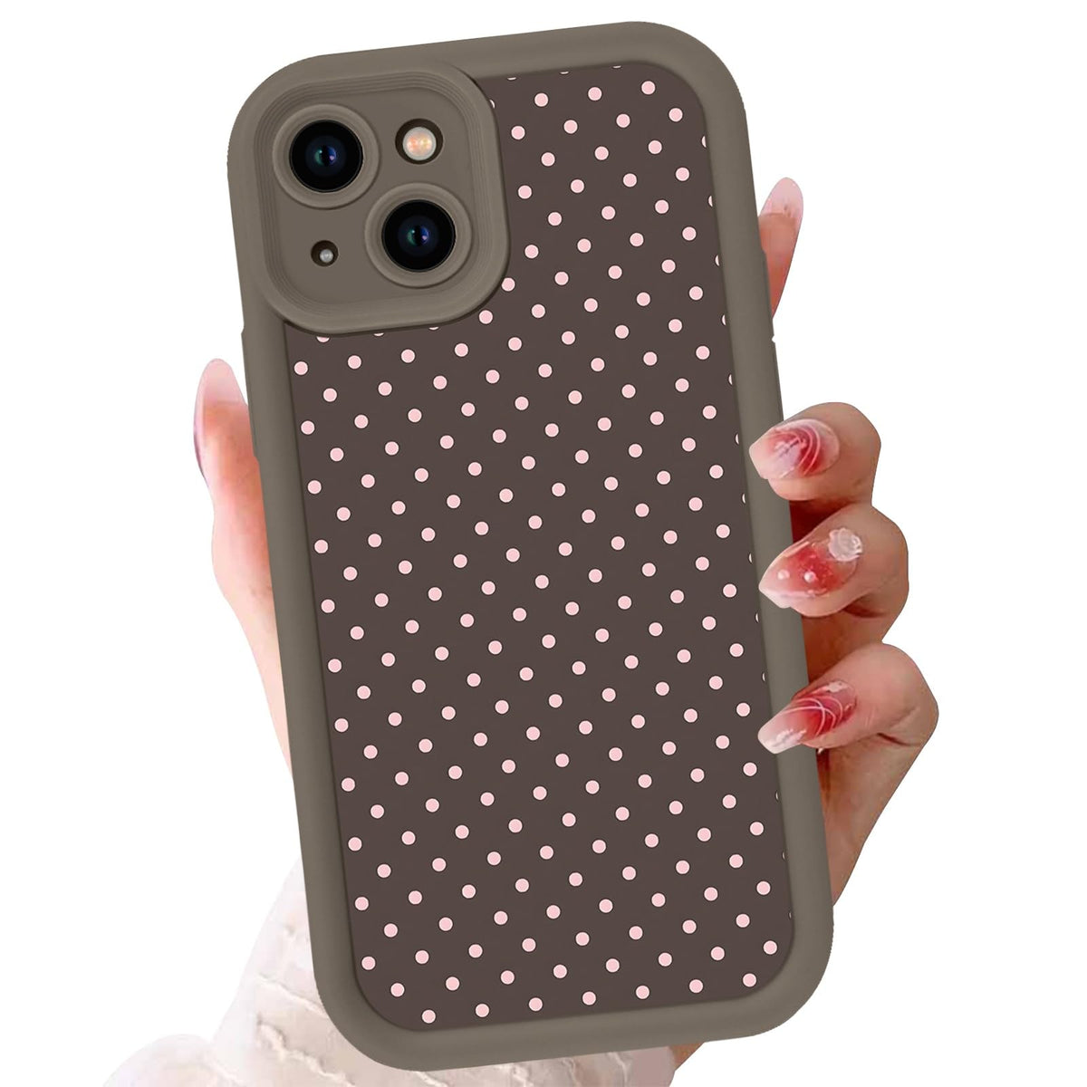 Cute Dinosaur Phone Case for iPhone 15 6.1",Kawaii Cartoon Bubble Cases Funny Design Pattern Cover for Girls Kids Boys,Beige Soft Shockproof Lens Protection Funda for iPhone 15