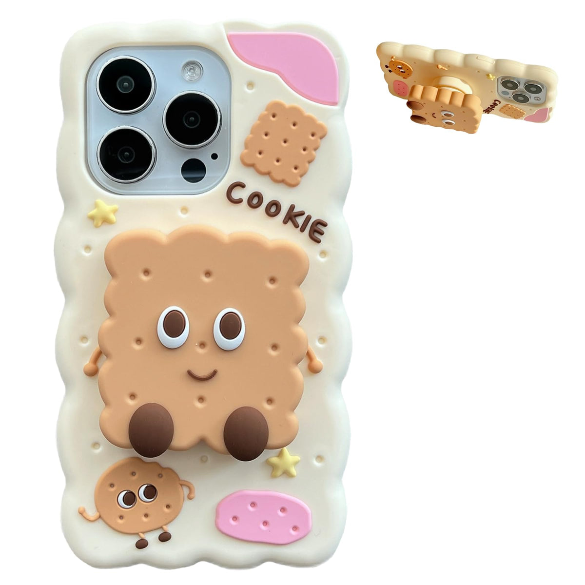 Funny 3D Silicone Case for iPhone 17 Pro Max,Cute Cartoon Black Mask Kawaii Phone Case for Women Girls Soft Rubber Bumper Cool Fun Cover for iPhone 17 Pro Max