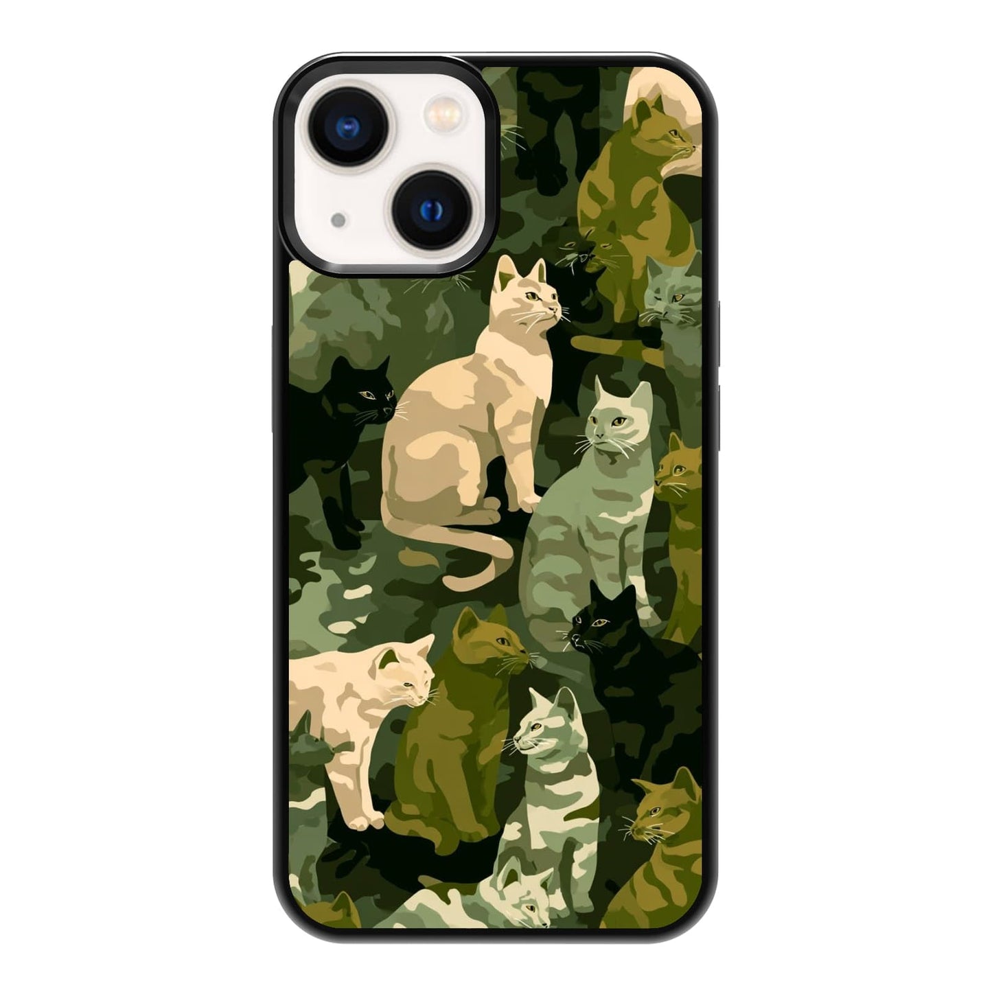 Elegant Forest Green Botanical Leaf and Plant Illustration Phone Case, Shockproof Protective Cover for iPhone 11 12 13 14 15 16 17 Pro Max Plus Mini XR 7 8 SE