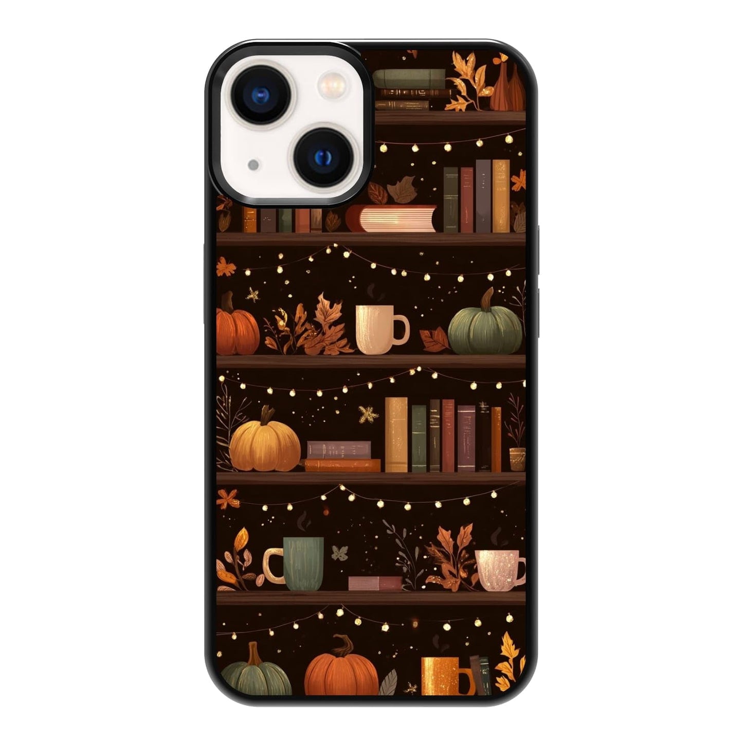 Plant Parent Bookshelf Botanical Greenery Library Phone Case, Shockproof Protective Cover for iPhone 11 12 13 14 15 16 17 Pro Max Plus Mini XR 7 8 SE