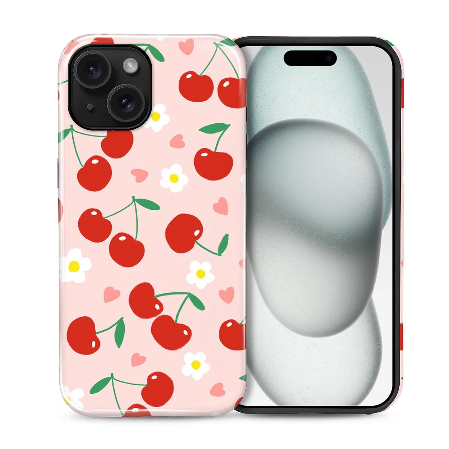 Compatible with iPhone 13 14 Case, Hybrid 2-Layer Case Shockproof Anti-Scratch for Girl Women Boy Men, Plant Collection for iPhone 13 14