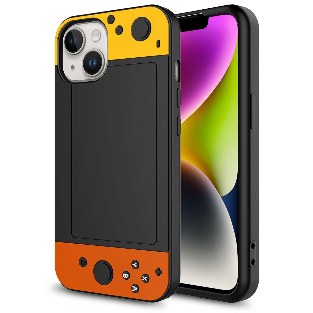for iPhone 15 Case,for iPhone 14,for iPhone 13 Cover,3D Cartoon Cute Kawaii Fun Cool Video Game Phone Case,Snap On,Anti-Slip,Full Body Protection Cover for Man Women Teen Boy Girl Blue Red Black