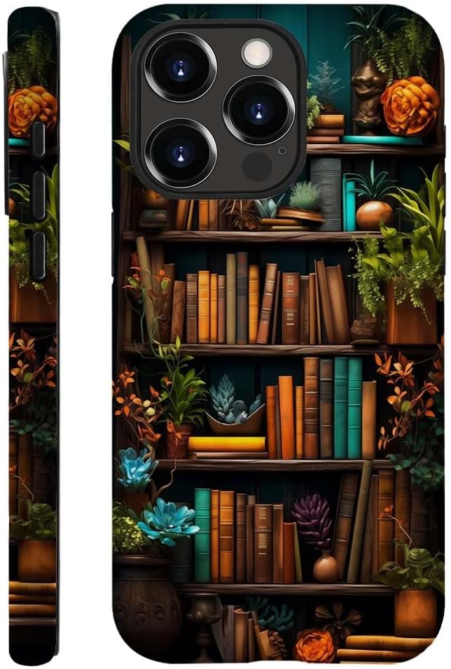 SEized Case Compatible with for iPhone 13 Pro Max,Plants Books Phone Case for Girl Women Boy Men,Durable Protection Case for iPhone 13 Pro Max