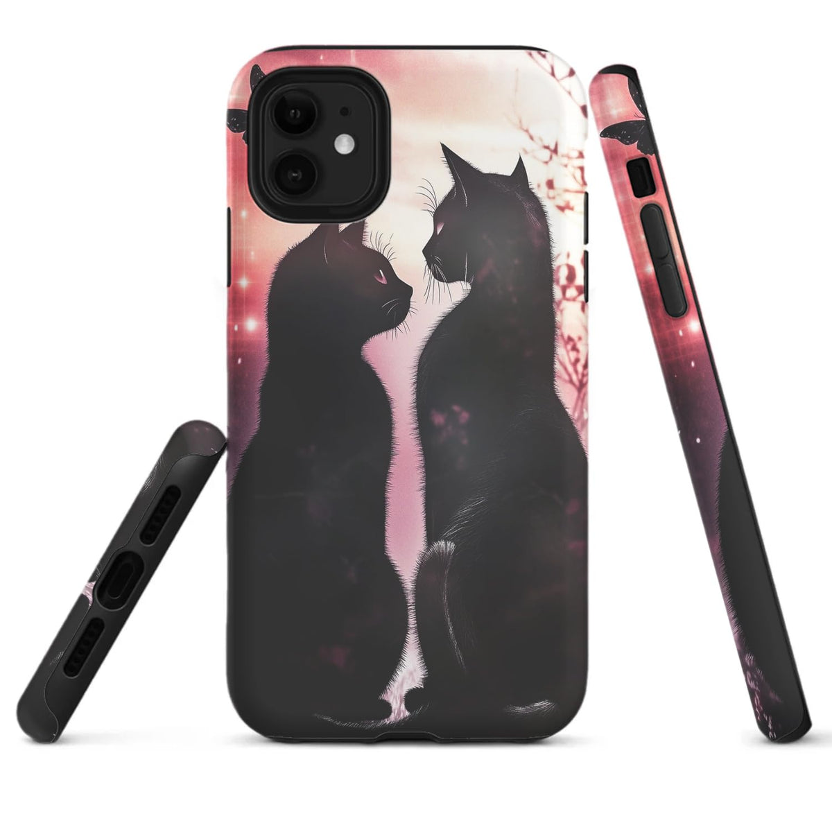 Raindrops Potted Plants Phone Case Compatible with iPhone 16 15 14 13 12 Compatible with Samsung Galaxy S25 S23 Plus S21 FE S22 Dual Layer Sturdy Shockproof Full Protection with Mag-Safe