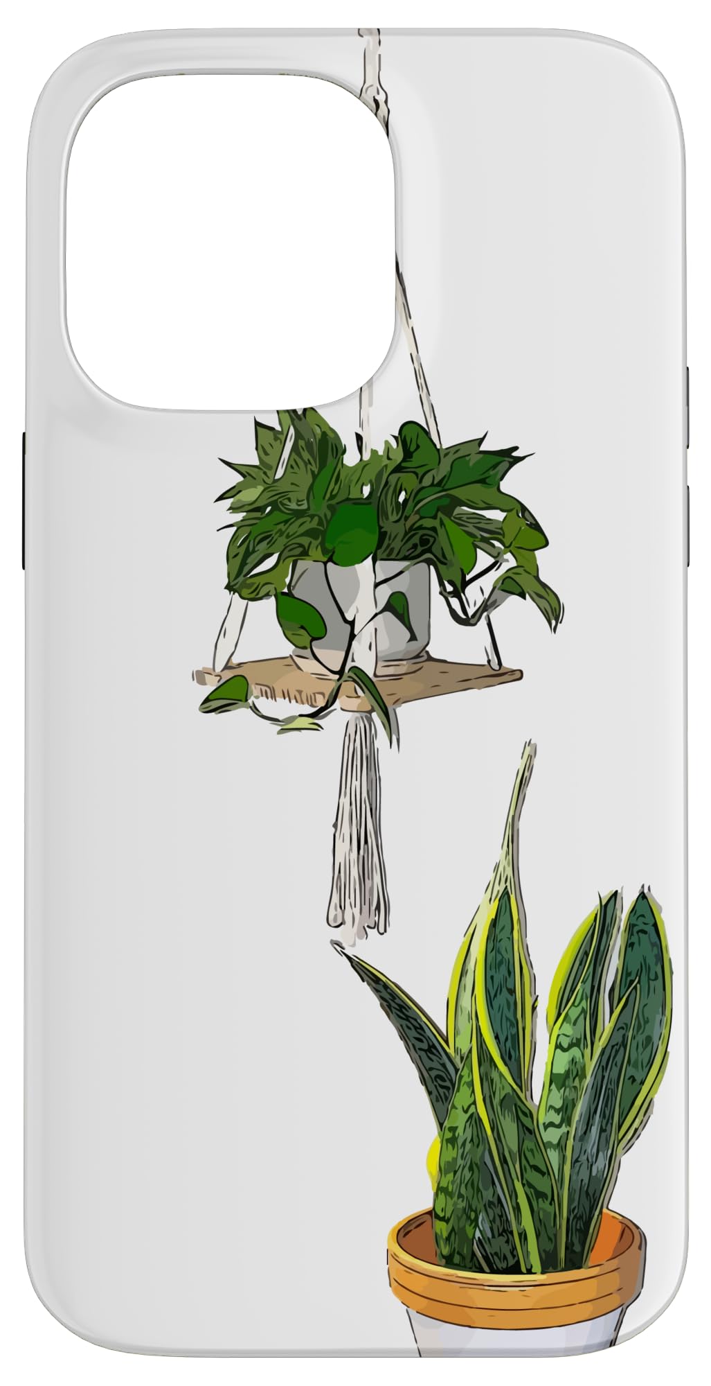 Modern Hanging Pothos and Snake Plant Case for iPhone Air