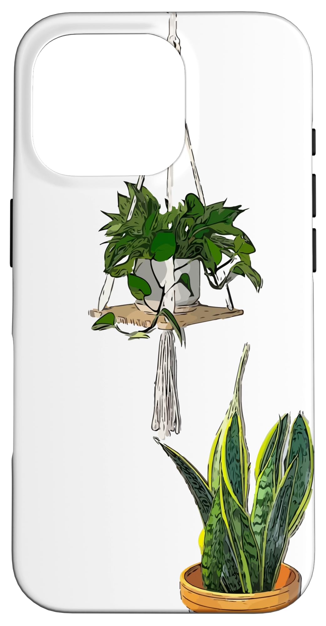 Modern Hanging Pothos and Snake Plant Case for iPhone Air
