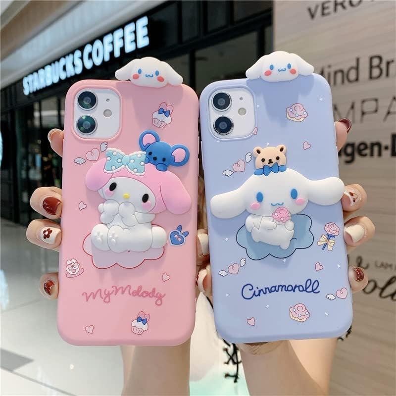 Case Compatible with iPhone 11, Shock-Absorption Anti-Scratch Bumper Case Cover, Cute Funny Anime Cartoon Cinnamon Design for Kids Teens Girls & Women