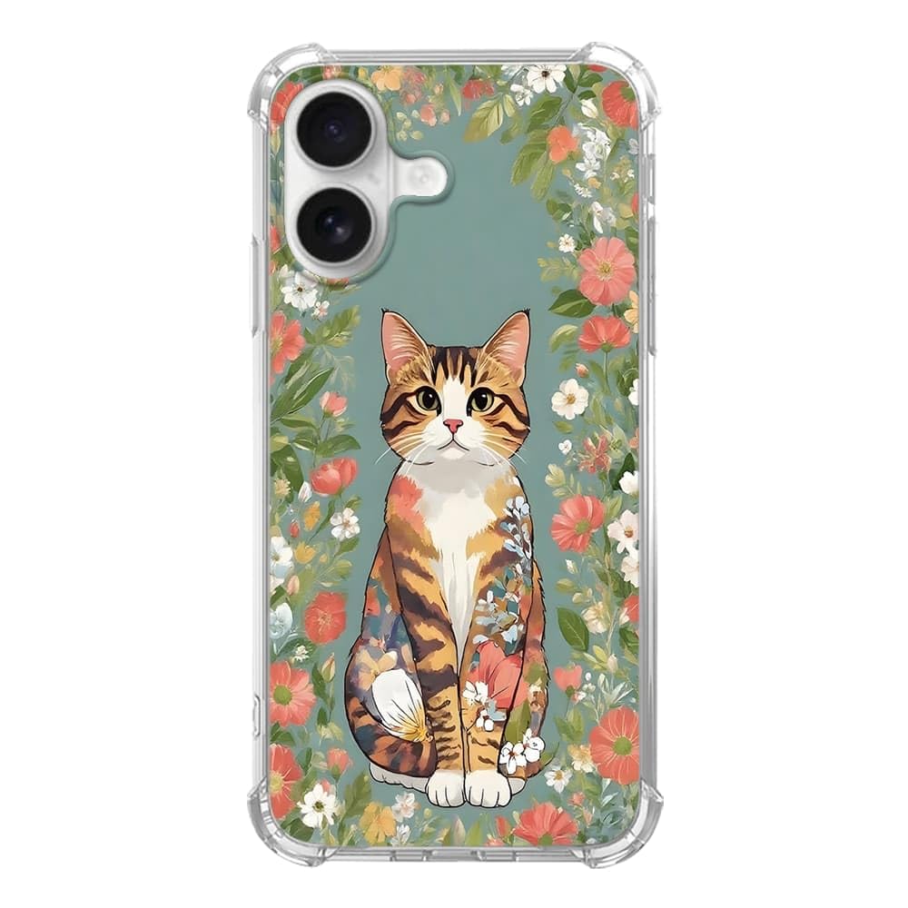 Pink Christmas Pattern Case for iPhone 16, Cute Reindeer, Trendy Cool Soft TPU Bumper Cover Case for iPhone 16