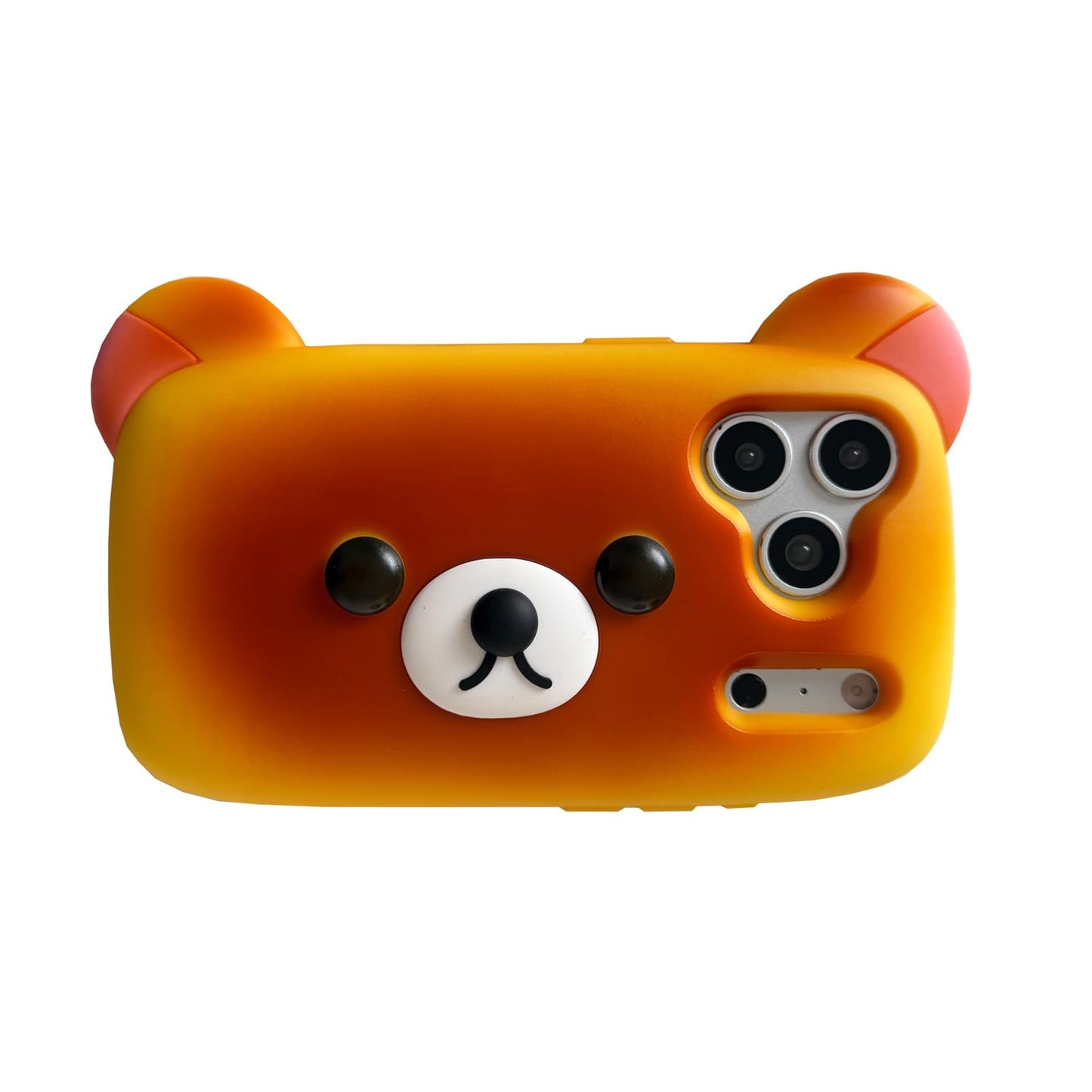 Yatchen Bear Case Compatible with iPhone 16,Kawaii Phone Cases Cute 3D Cartoon Teddy Bear with Keychain Women Girls Soft Silicone Shockproof Cover for iPhone 16