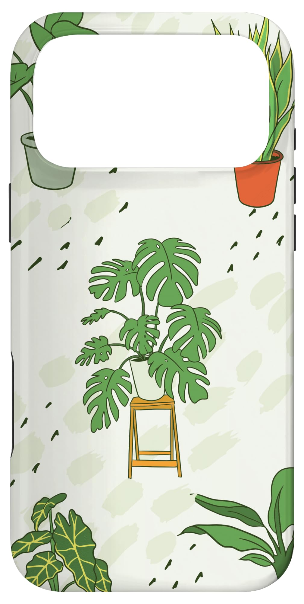 Monstera plant Houseplant Illustrations | Boho Nature Leaf Case for iPhone 15
