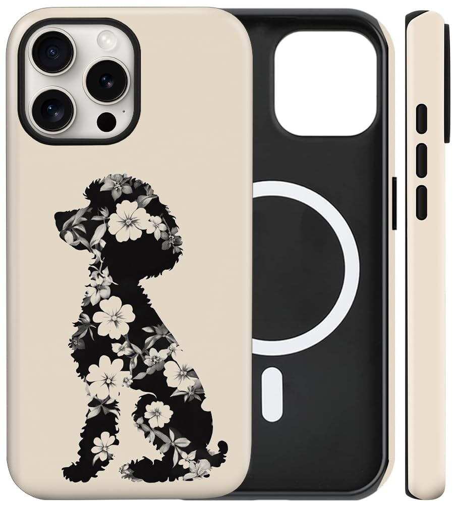 Magnetic for iPhone 13/14 Case Cute Cat Phone Case, Apricot | Shockproof Slim TPU and Hard PC Protective Phone Cover Compatible with MagSafe Designed for Women Girls Gift