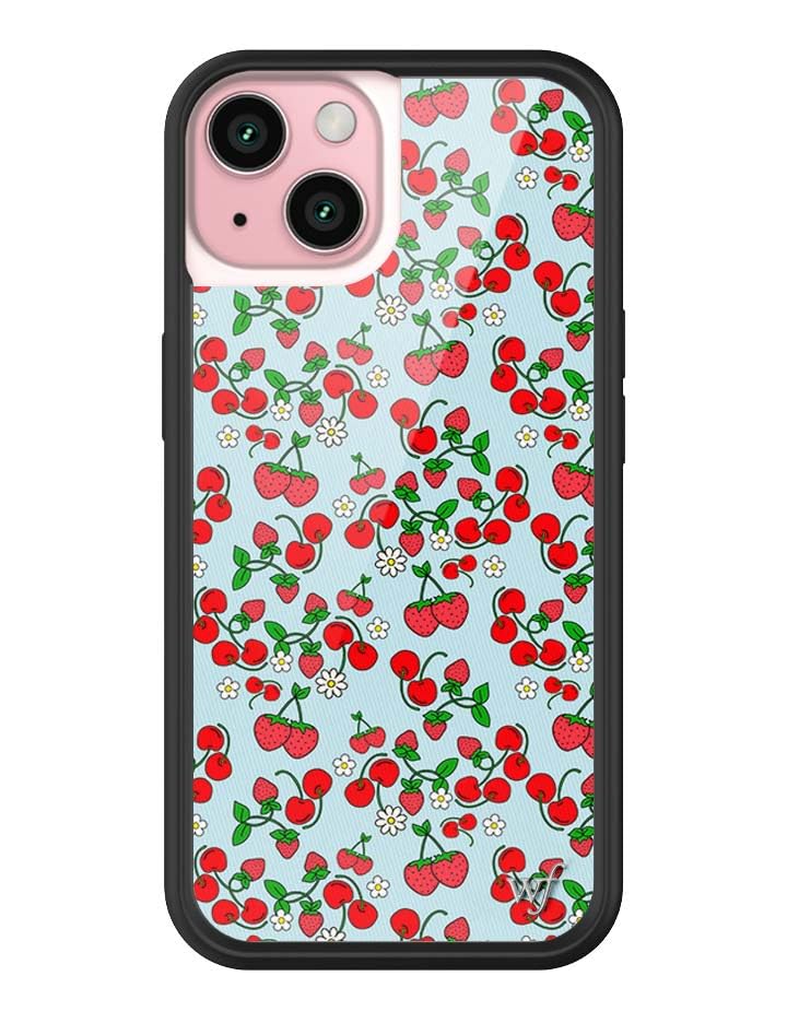 Wildflower Cases - Compatible with iPhone 15 | Protective Black Bumper, 6.5ft Drop Test Certified, Women Owned Small Business | Nature Floral Aesthetic Trendy Cute | Hummingbird