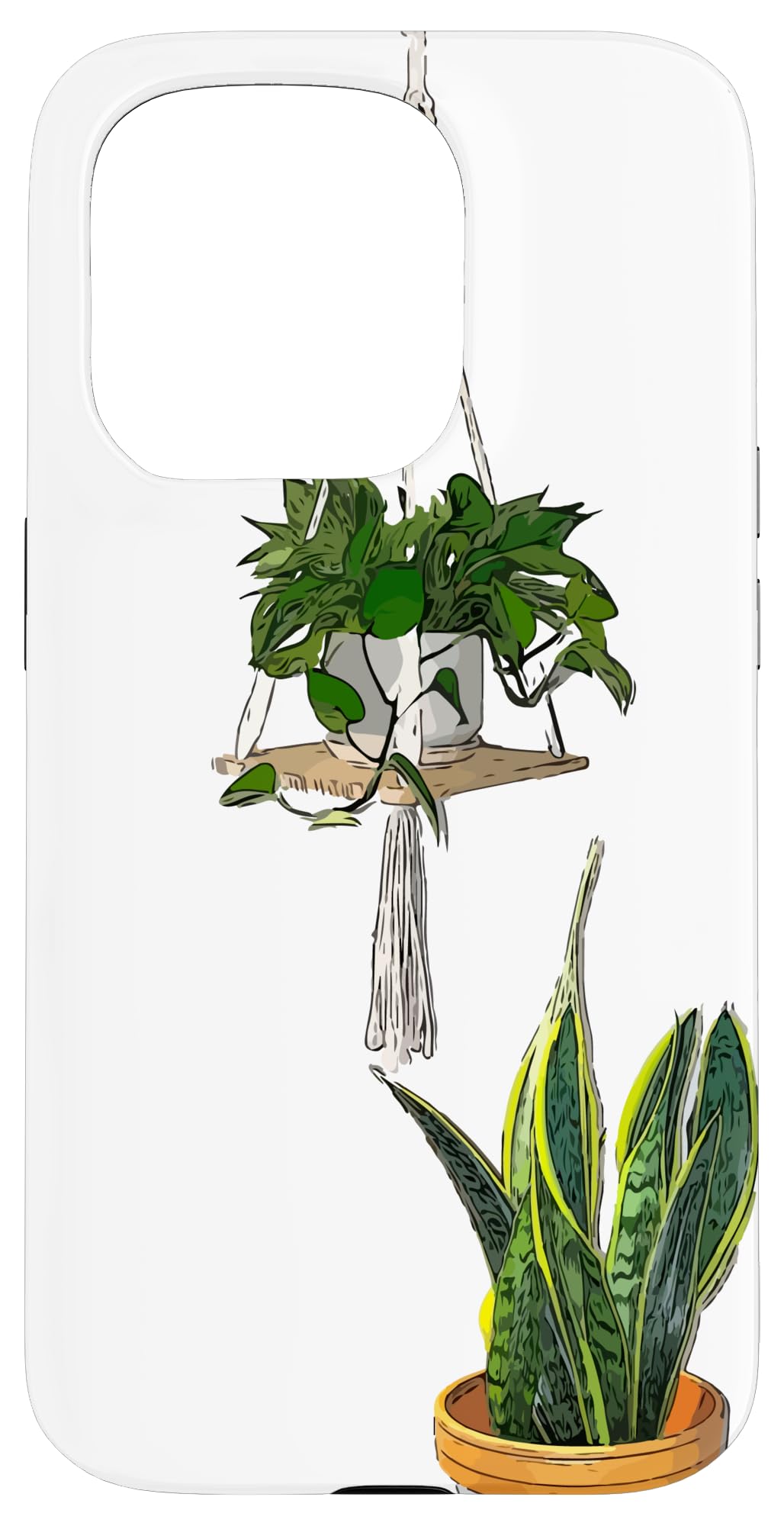 Modern Hanging Pothos and Snake Plant Case for iPhone Air