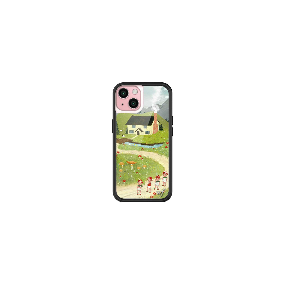 Wildflower Cases - Compatible with iPhone 15 | Protective Black Bumper, 6.5ft Drop Test Certified, Women Owned Small Business | Nature Floral Aesthetic Trendy Cute | Hummingbird