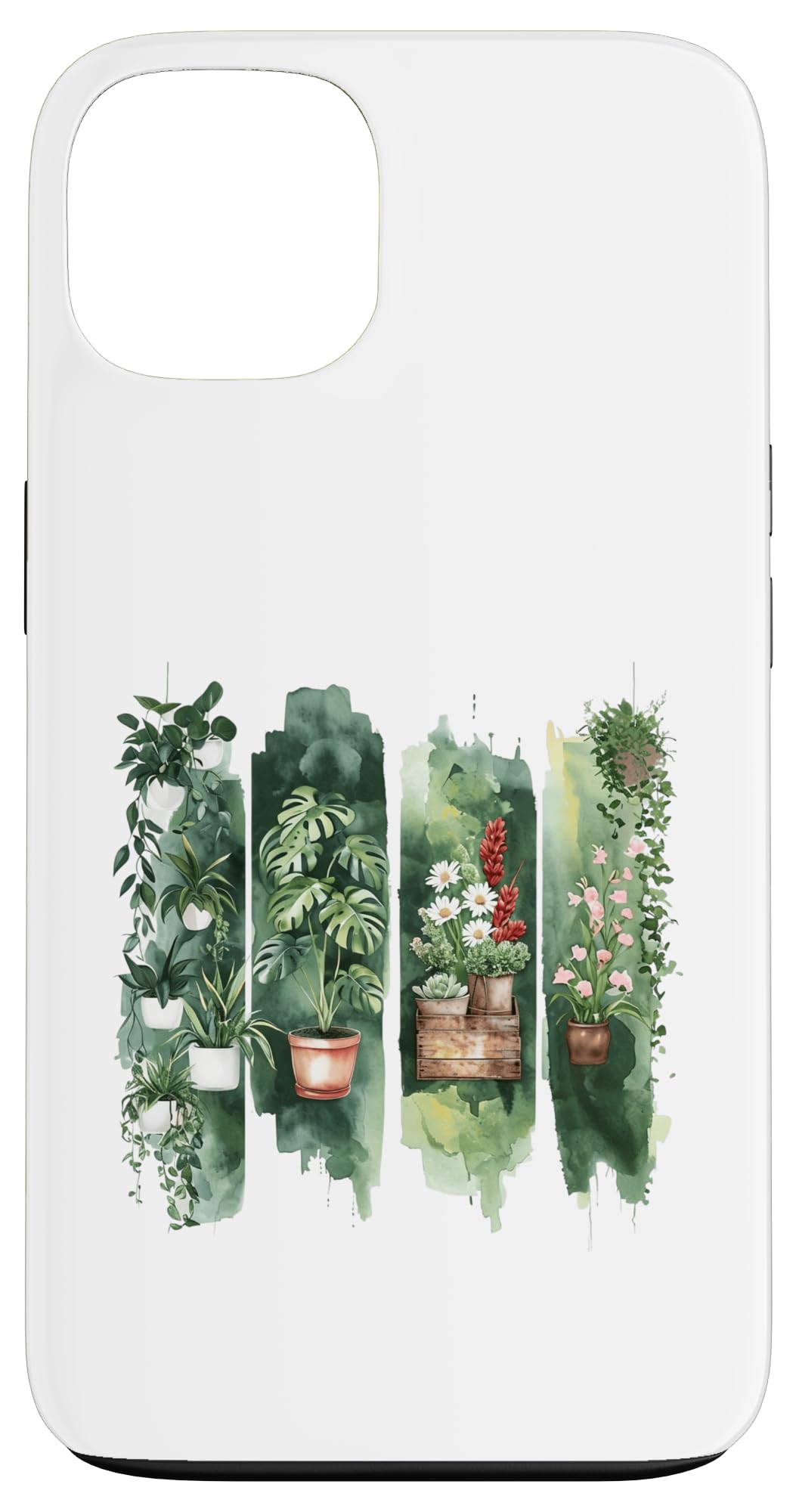 Watercolor Potted Houseplants Botanical Art Case for iPhone 16