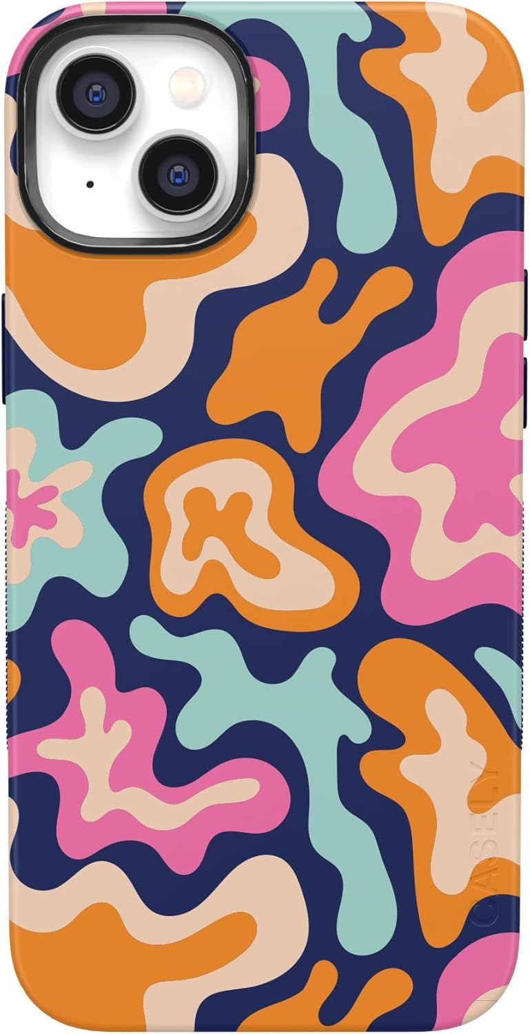 Casely iPhone 14 Case | Hanging Around | Potted Plants Floral | Bold Protective Design | Compatible with MagSafe