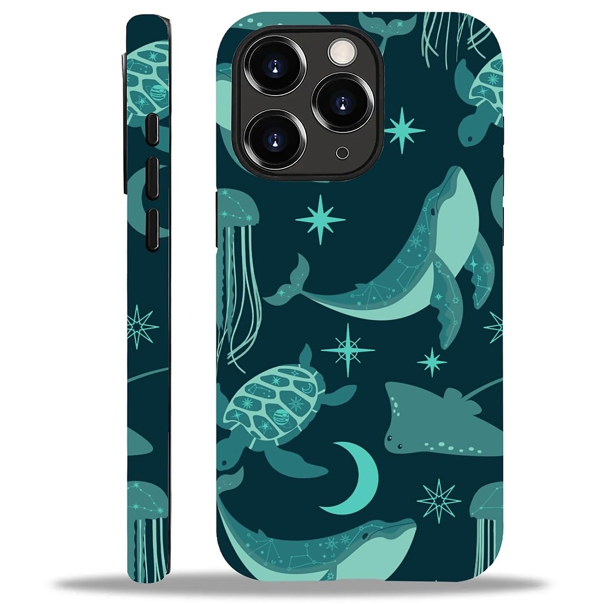Case for iPhone 16 Pro Max,Aesthetic Frog Pond Splice Exquisitely Pattern Double Protective Phone Cover Cases Soft Silicone for iPhone 16 Pro Max