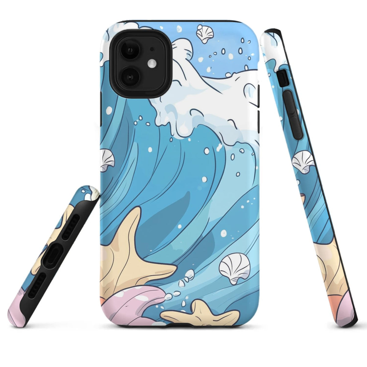 Raindrops Potted Plants Phone Case Compatible with iPhone 16 15 14 13 12 Compatible with Samsung Galaxy S25 S23 Plus S21 FE S22 Dual Layer Sturdy Shockproof Full Protection with Mag-Safe