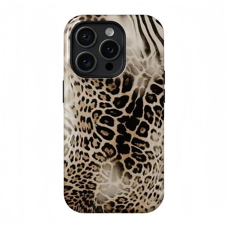 Animal Print Cheetah Zebra Tiger Phone Case Retro Design, Aesthetic Phone Cover Suitable for iPhone 17 16 Pro Max 15 14 13 12 for Samsung S26/S25/S24 (Brown, iPhone 16)