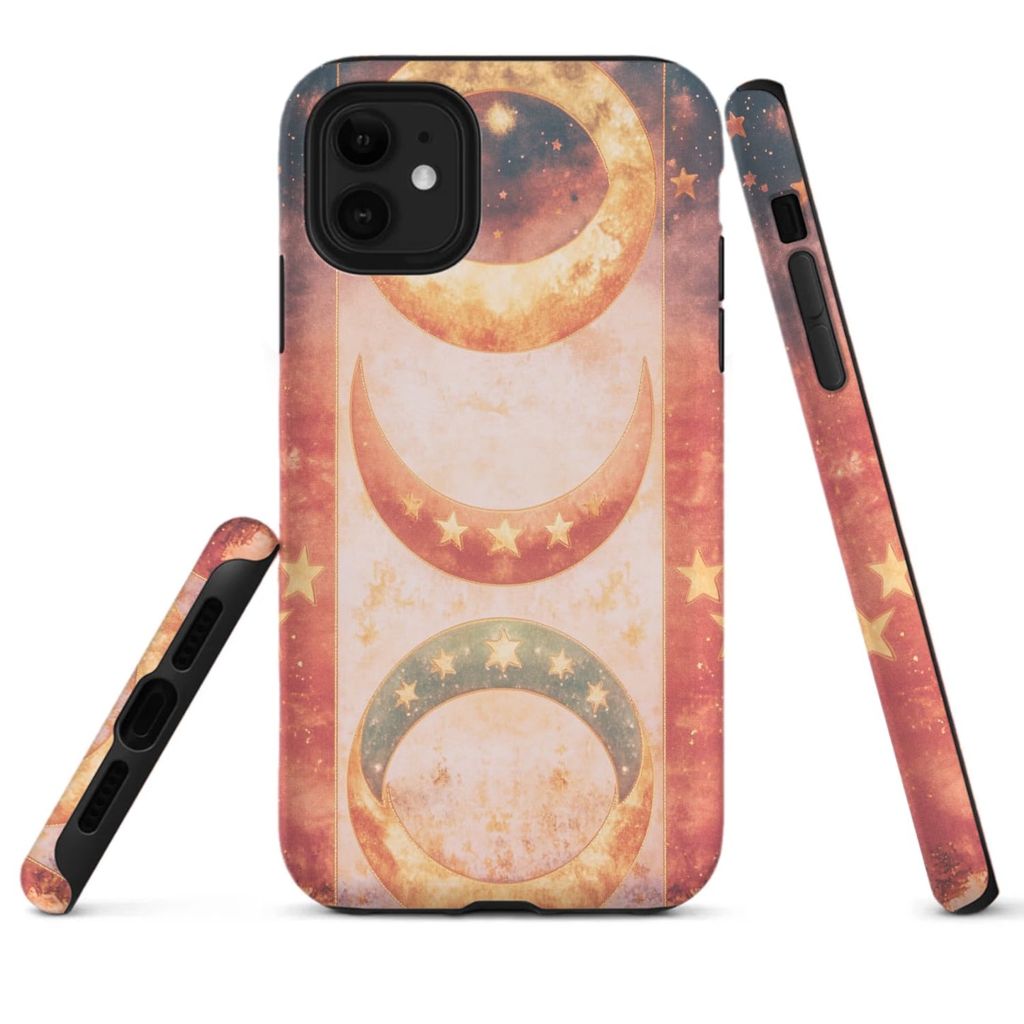 Raindrops Potted Plants Phone Case Compatible with iPhone 16 15 14 13 12 Compatible with Samsung Galaxy S25 S23 Plus S21 FE S22 Dual Layer Sturdy Shockproof Full Protection with Mag-Safe