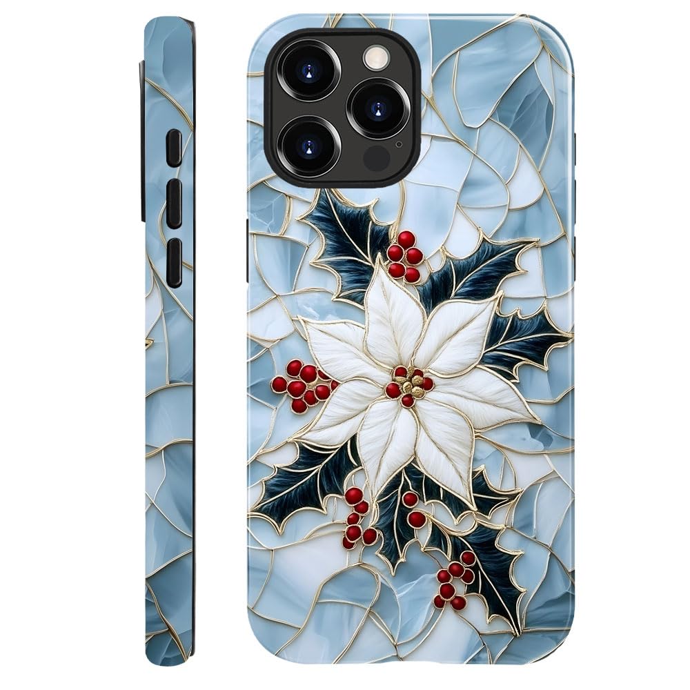 DAIZAG Case Compatible with iPhone 17,Glossy Durable Shock Protection Cover for Girl Women,Christmas Tree Snowflake Pattern