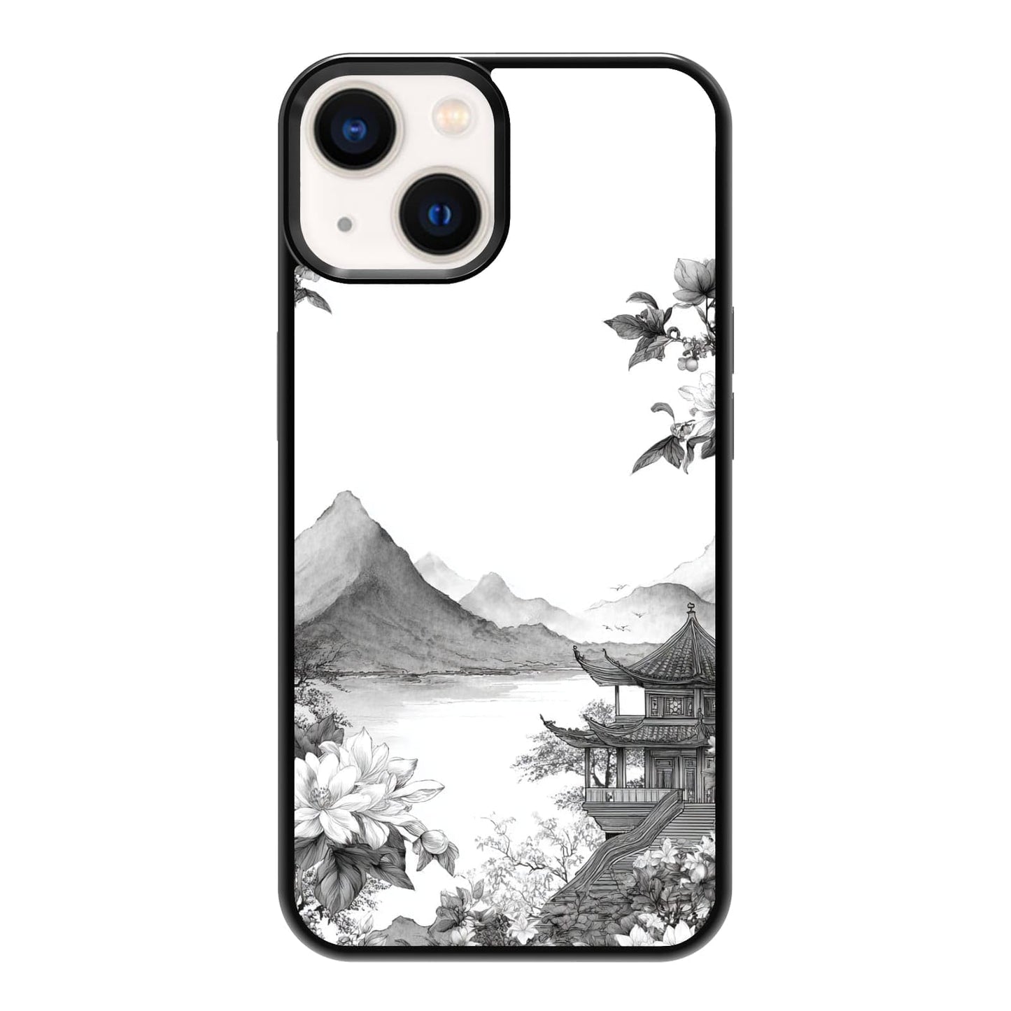 Vintage Green Herb Botanical Leaf Sketch Nature Phone Case, Shockproof Protective Cover for iPhone 11 12 13 14 15 16 17 Pro Max Plus Mini XR 7 8 SE