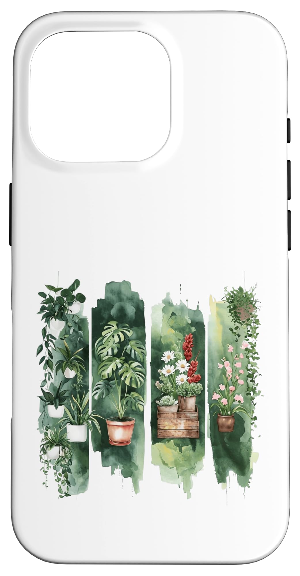 Watercolor Potted Houseplants Botanical Art Case for iPhone 16