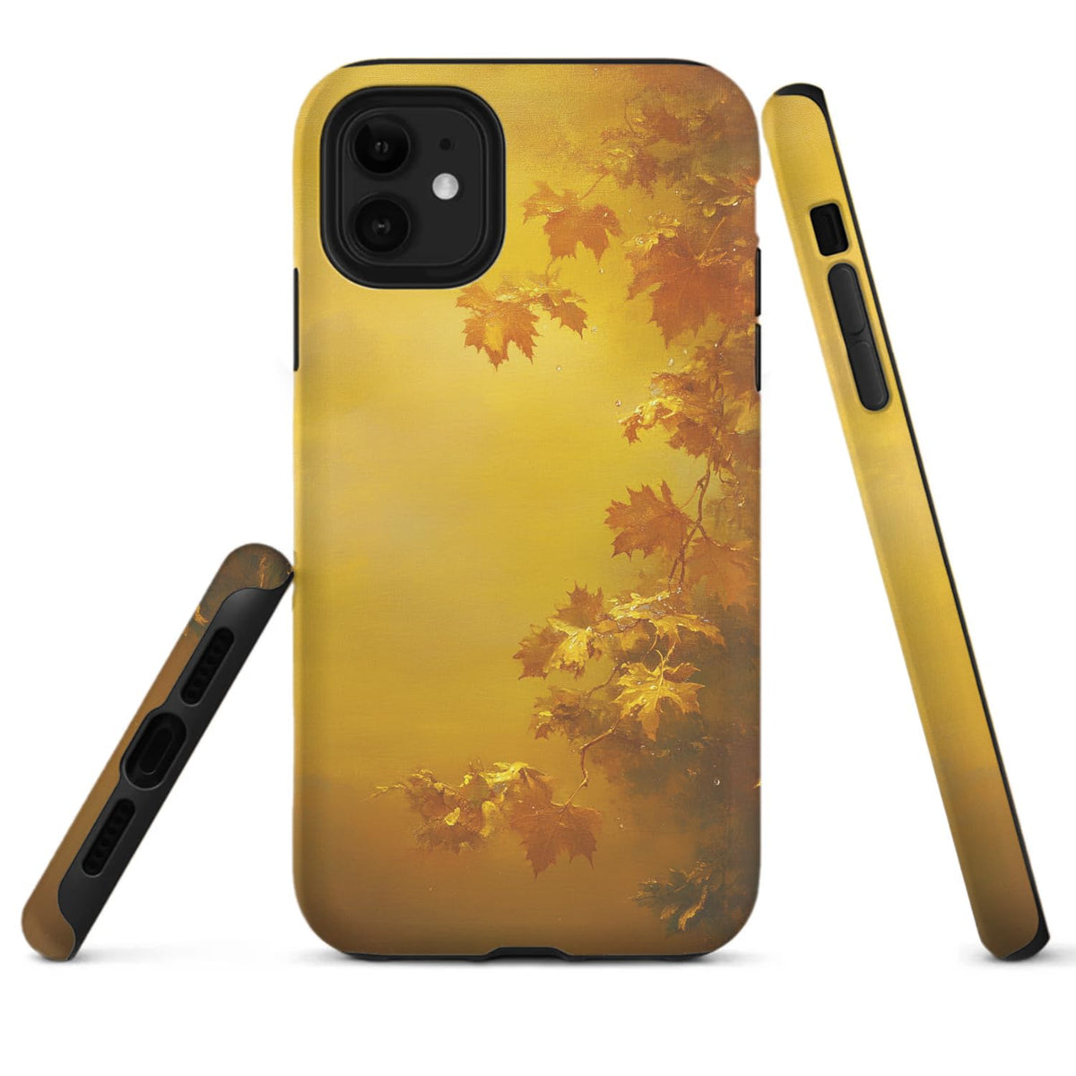 Raindrops Potted Plants Phone Case Compatible with iPhone 16 15 14 13 12 Compatible with Samsung Galaxy S25 S24 S21 Ultra FE S22 Dual Layer Sturdy Shockproof Full Protection