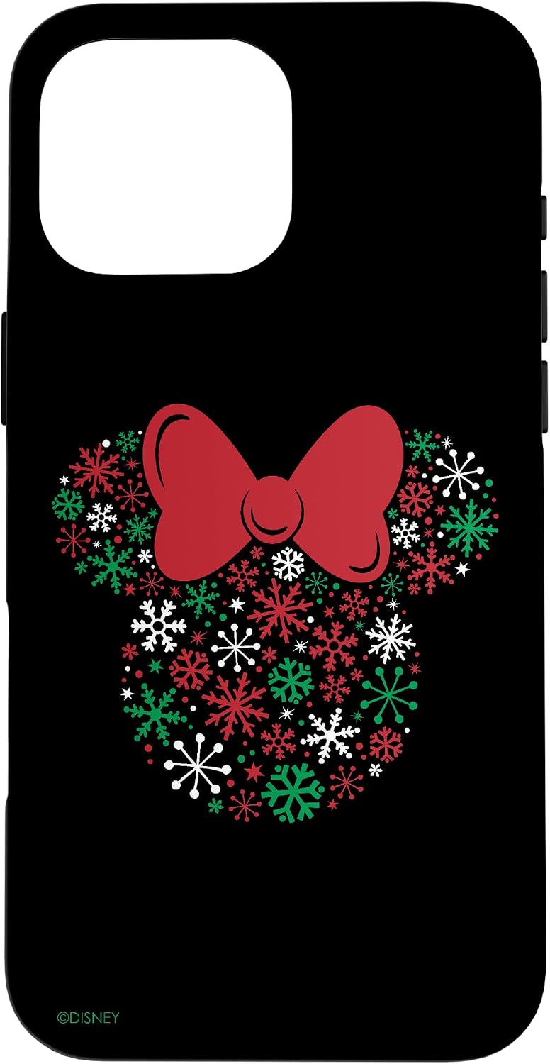 Disney Minnie Mouse Icon Holiday Snowflakes Case for iPhone 16 Pro Max
