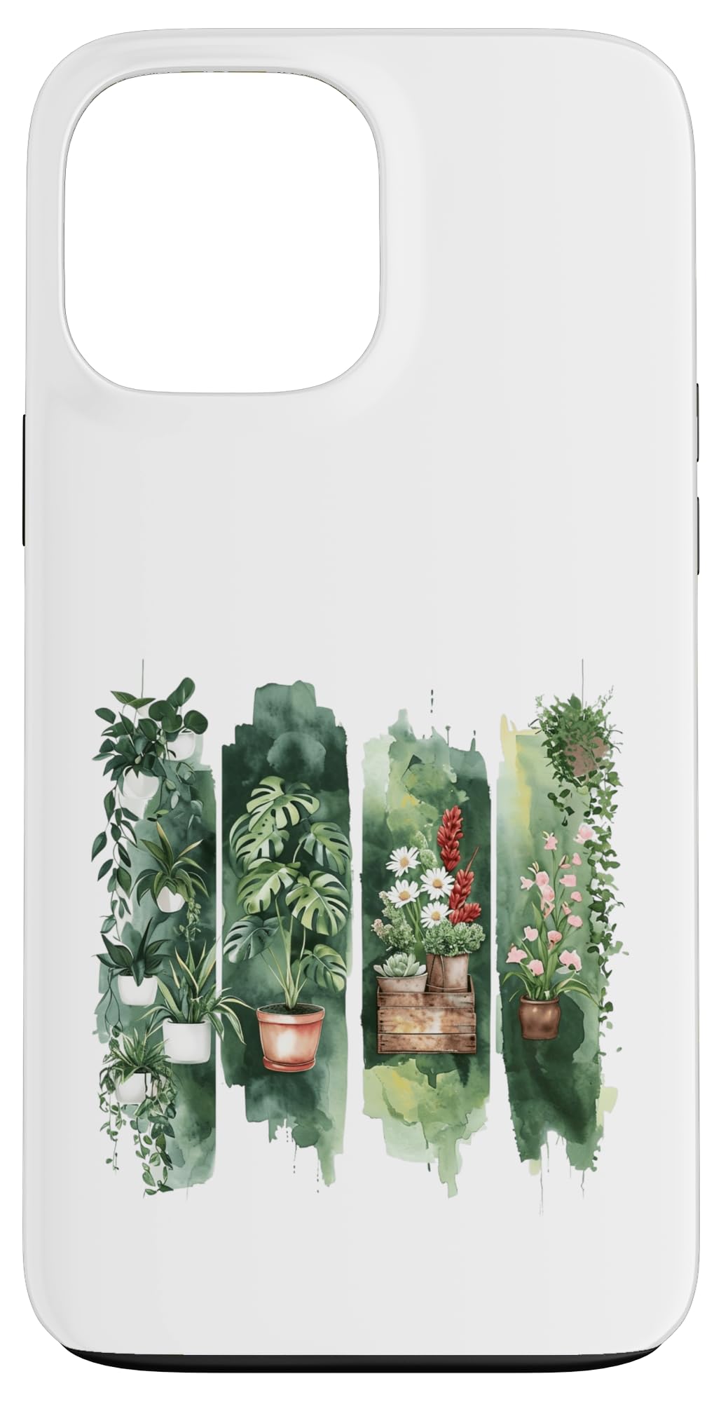 Watercolor Potted Houseplants Botanical Art Case for iPhone 16