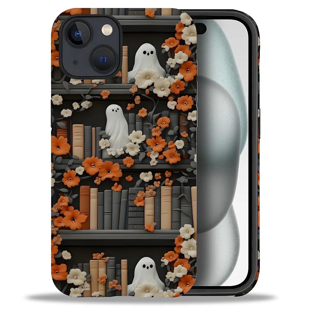 Case for iPhone 17,Drop Protection Hybrid 2-Layer Hard Phone Cover-Vintage Christmas Stamps Collage