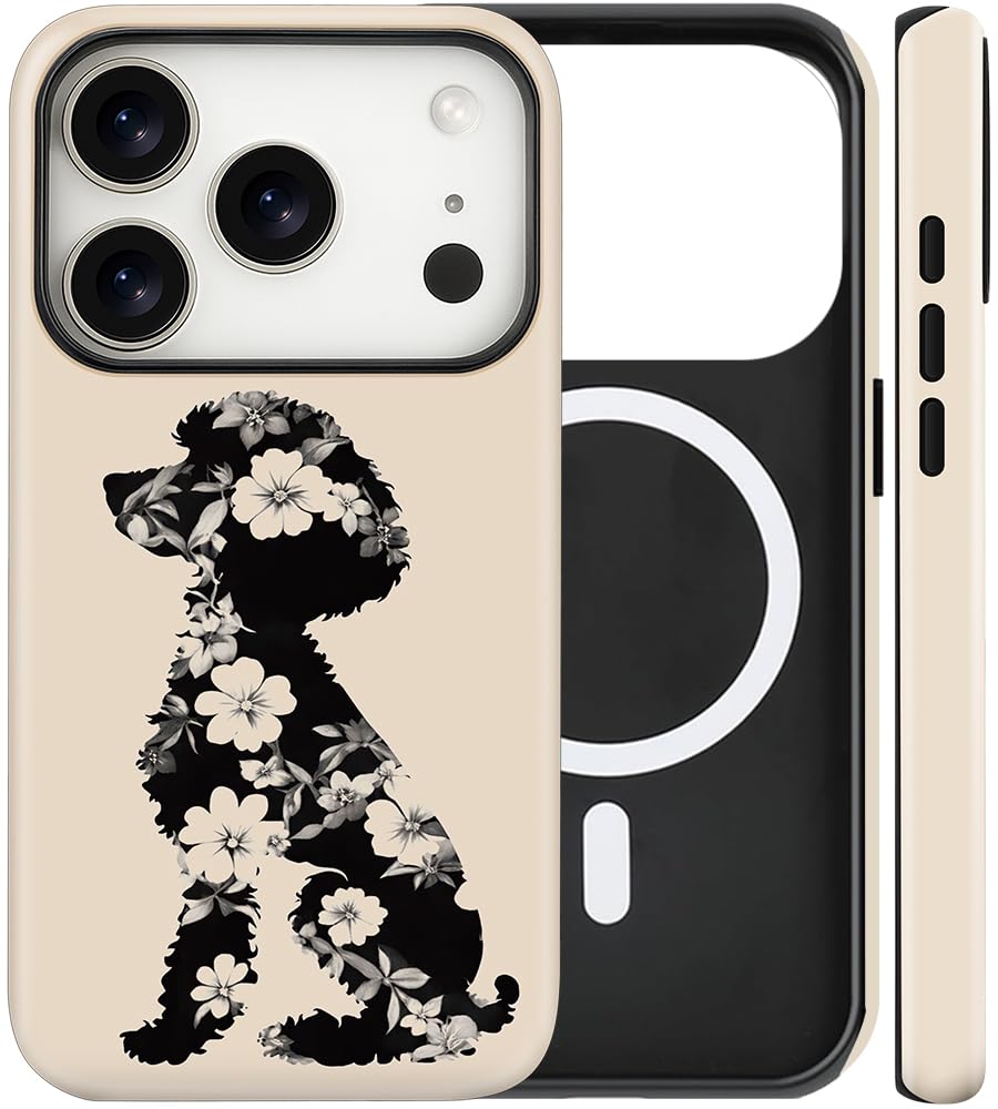 Magnetic for iPhone 13/14 Case Cute Cat Phone Case, Apricot | Shockproof Slim TPU and Hard PC Protective Phone Cover Compatible with MagSafe Designed for Women Girls Gift