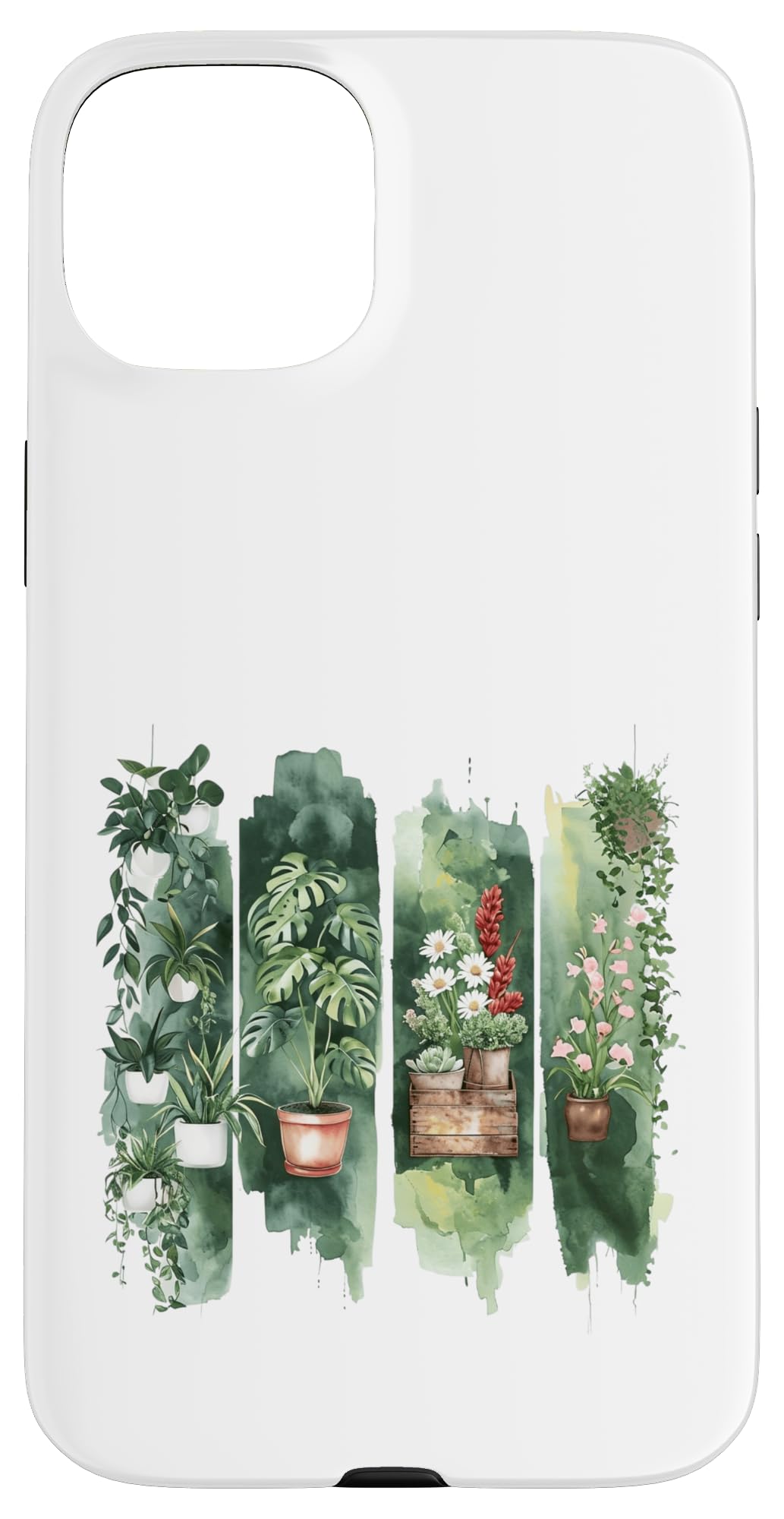 Watercolor Potted Houseplants Botanical Art Case for iPhone 16