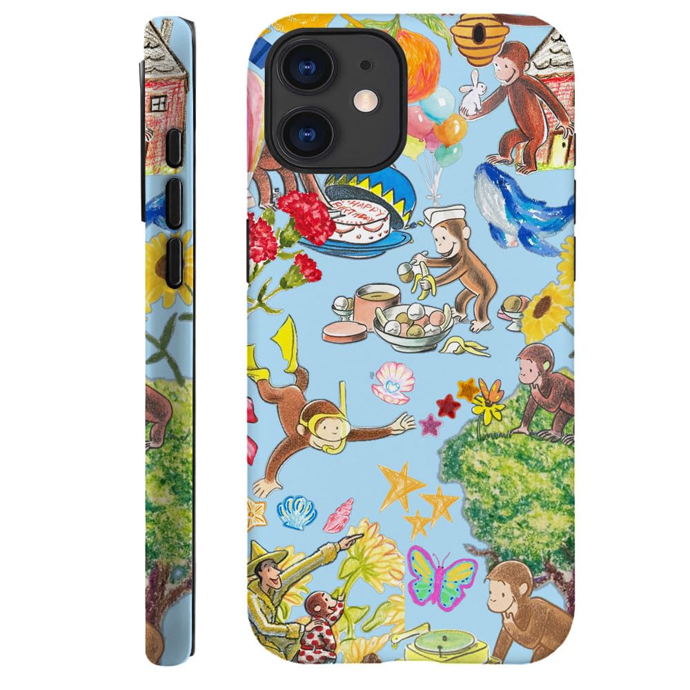 Case for iPhone 17 - [Drop Protection Phone Cover] - Hybrid Case for Girl Women - Funny Monkey Stripes 01