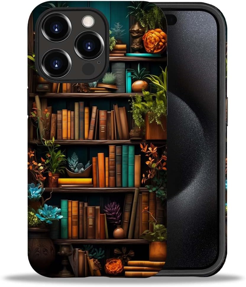 SEized Case Compatible with for iPhone 13 Pro Max,Plants Books Phone Case for Girl Women Boy Men,Durable Protection Case for iPhone 13 Pro Max