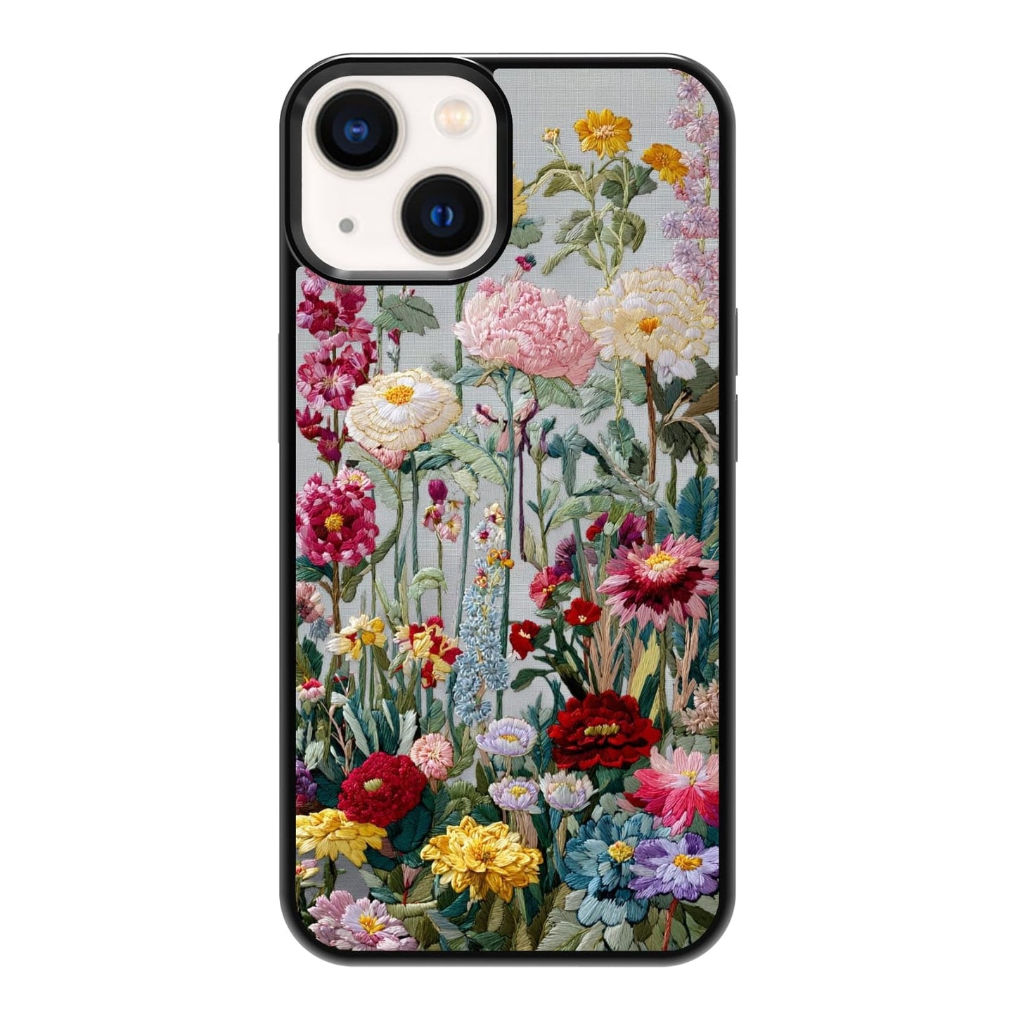 Lush Garden Wildflower Field Green Botanical Nature Aesthetic Phone Case, Shockproof Protective Cover for iPhone 11 12 13 14 15 16 17 Pro Max Plus Mini XR 7 8 SE