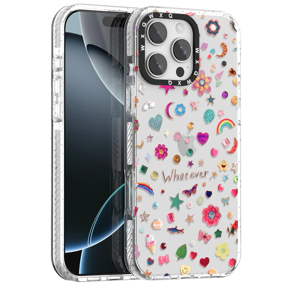 for iPhone 16 pro max Graffiti of Cartoon Animal Clear Phone Case | TPU+PC Premium Painted Anti-Drop Phone Case Superior Shock Absorption Military-Grade Drop Protection cover