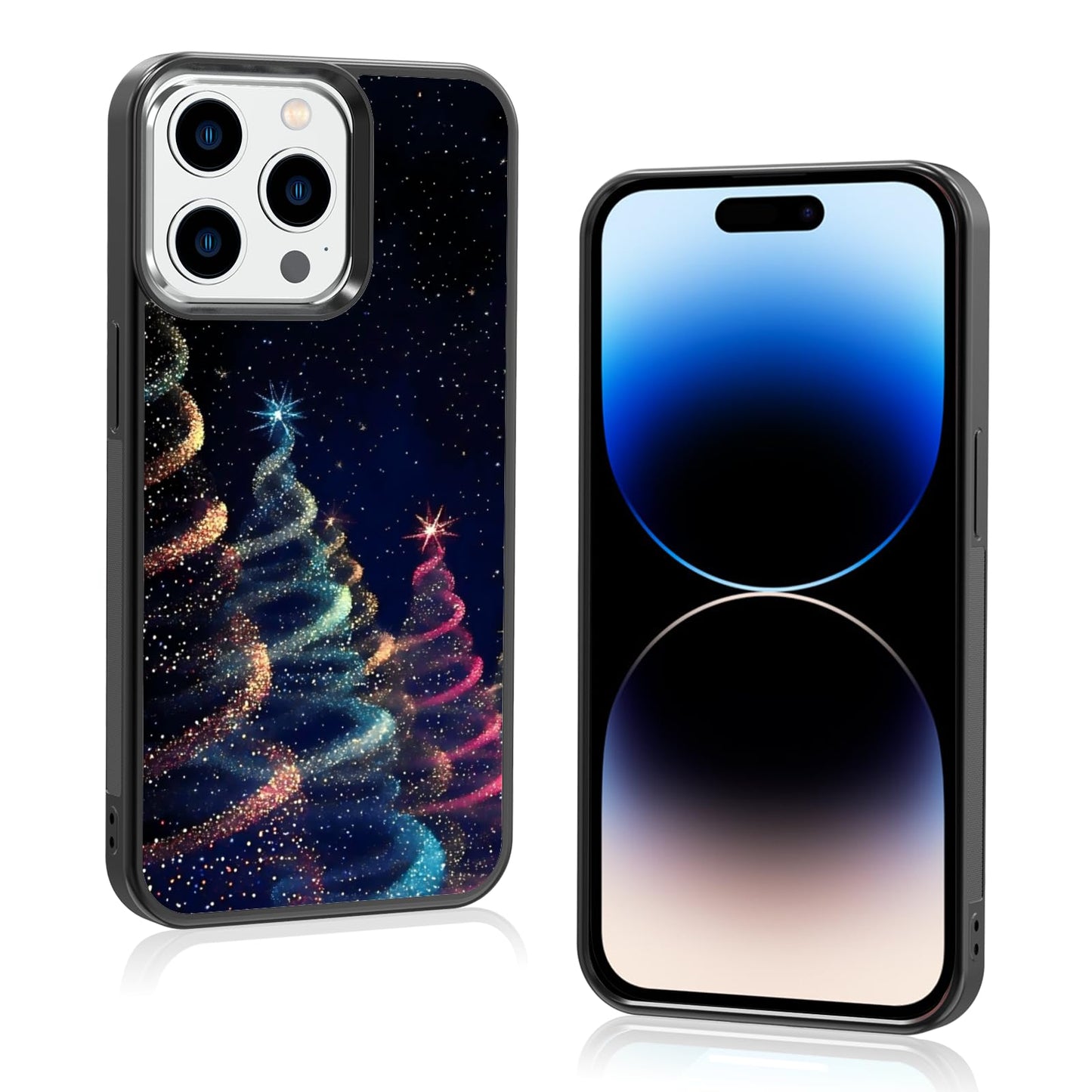 Cute Christmas Tree Bow Phone Case: Kawaii Winter Non-Slip Design Compatible with iPhone 13./14 Case for Women & Girl（14）
