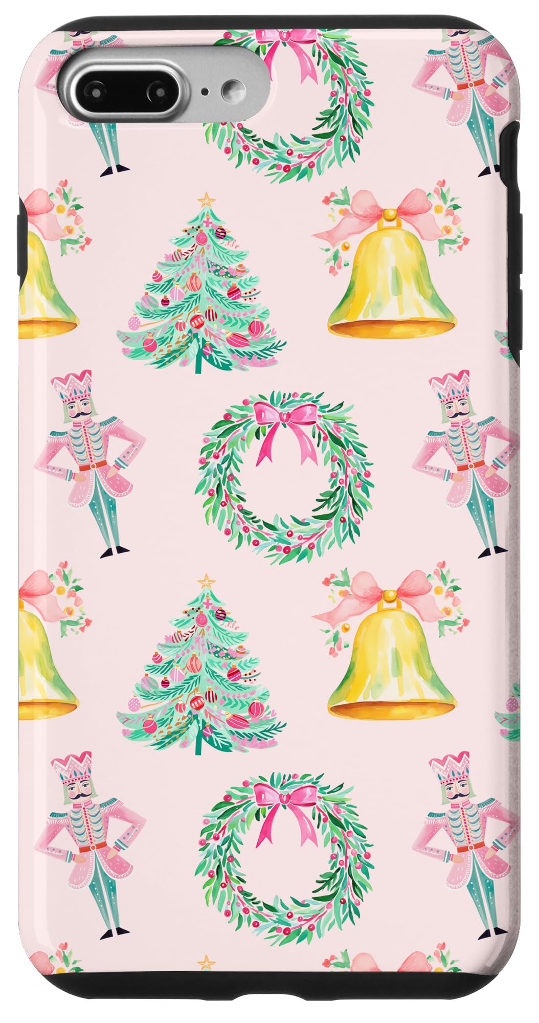 Preppy Pink Christmas Nutcracker Print Case for iPhone 15