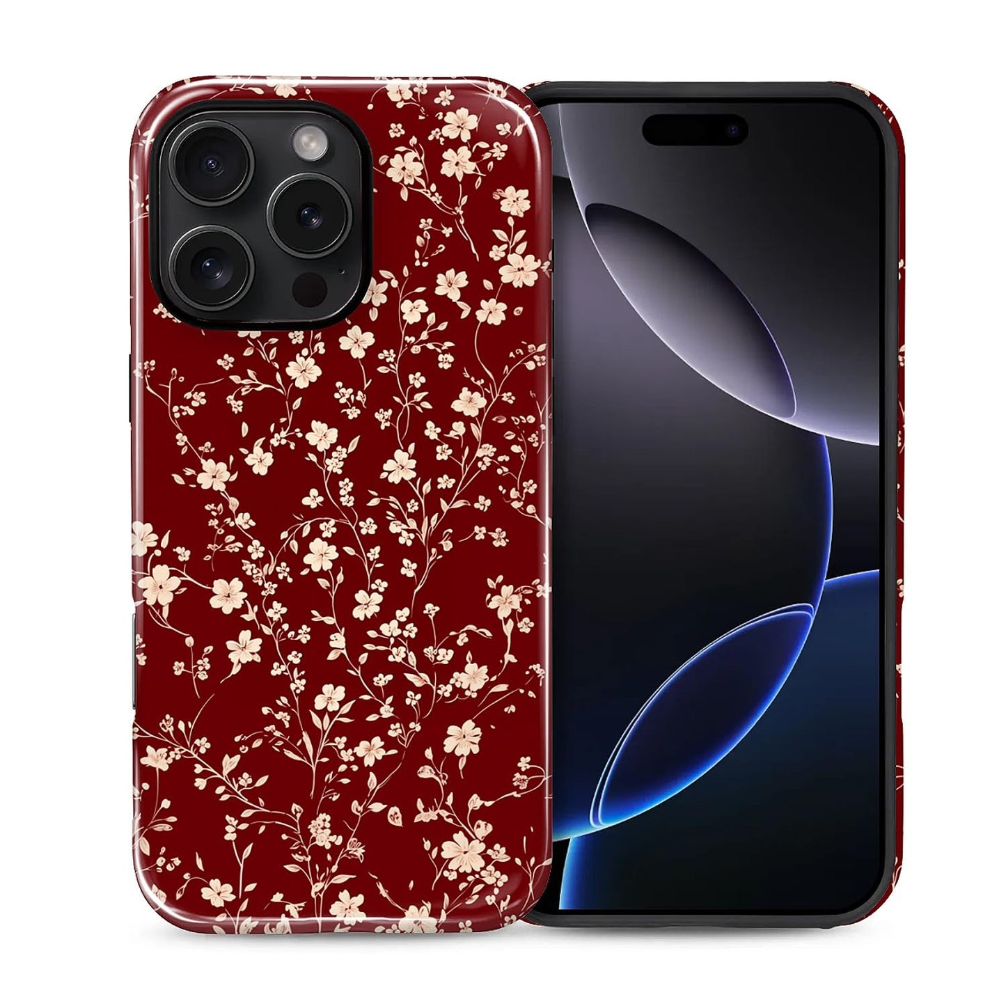 Compatible with iPhone 13 14 Case, Hybrid 2-Layer Case Shockproof Anti-Scratch for Girl Women Boy Men, Plant Collection for iPhone 13 14