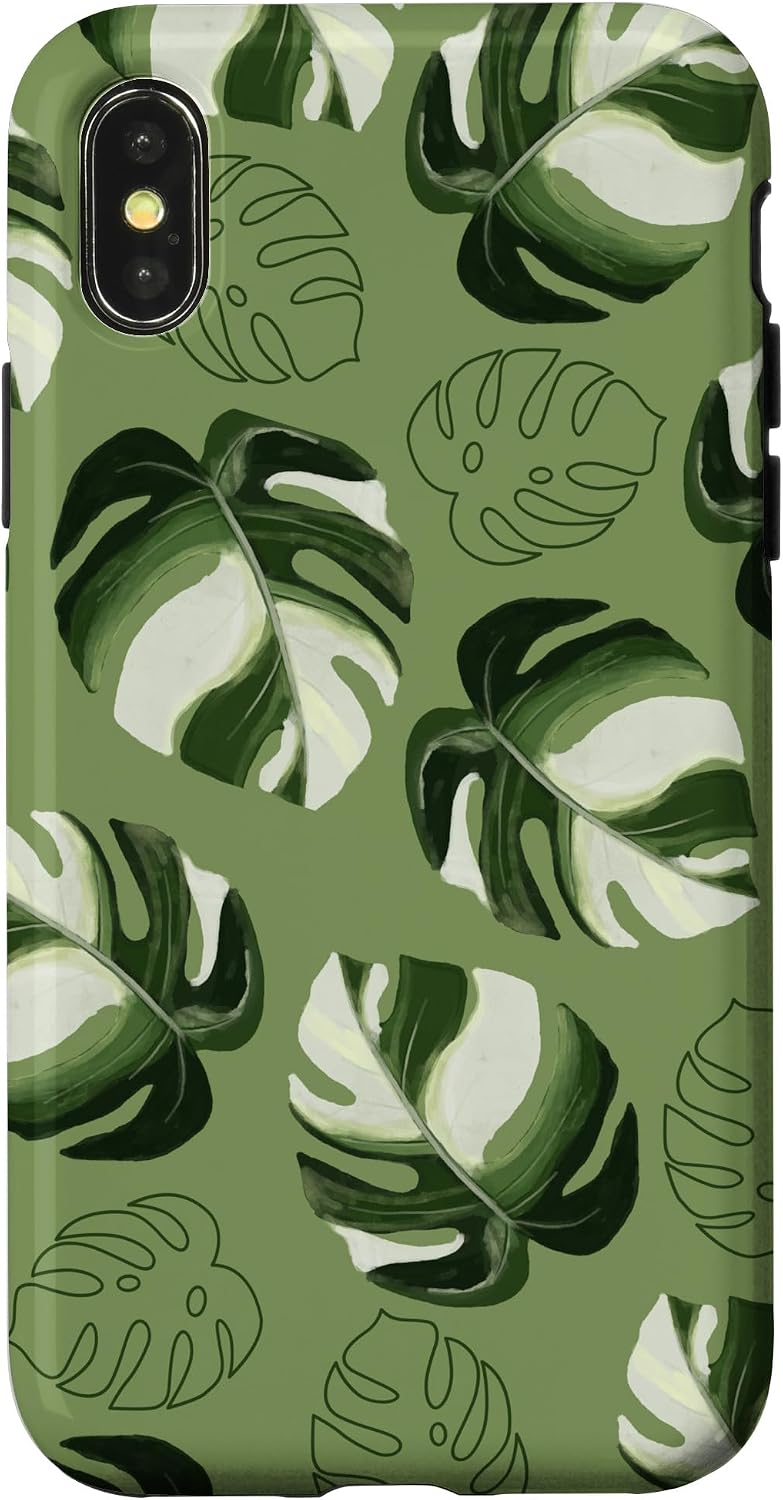 Monstera Deliciosa Leaves Plant Leaf Botanical Nature Case for iPhone 15