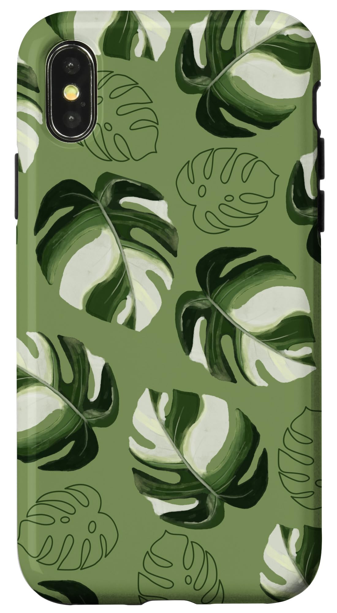 Monstera Deliciosa Leaves Plant Leaf Botanical Nature Case for iPhone 15